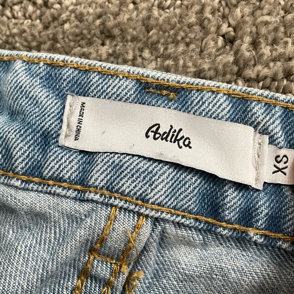 Adika high rise straight leg denim jeans with blue detailing - Picture 4 of 4